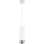 Globo Design hanglamp gips wit woonkamer verlichting plafondspot hanglamp chroom ring 55010H