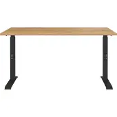 Germania GW-Mailand Hoogteverstelbaar Bureau Bruin Eiken C-Voet 1,400 (B) x 800 (D) x 910 (H) mm Spaanplaat, metaal