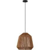 LINDBY Hanglamp Otso , dimbaar, hout licht, Woon-/ Eetkamer, Hout, Landelijk, hanglamp