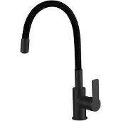 Hak Aqualine LORE keukenkraan met flexibele uitloop, mat zwart