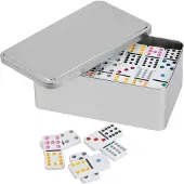 Philos Domino dubbel 12 in metalen box