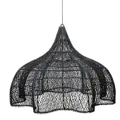 Bazar Bizar Pendantlamp Whipped | rotan zwart 110x110x80 cm hanglampen | NADUVI
