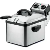 Rommelsbacher FRP 2135 E friteuse, roestvrijstalen behuizing, 2100 watt, uitneembaar reservoir van 3,5 liter, Coolwall-technologie, koude zone, timer
