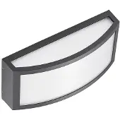 LINDBY LED-wandlamp buiten Jakari, zwart, Aluminium, Modern, LED wandlamp buiten