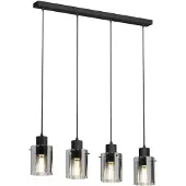 LINDBY Hanglampe , Kourtney, dimbare, Zwart, Woonkamer, Glas, Modern