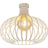 Nowa Plafondlamp Mateo, dimbaar, crème / amber, Woon-/ Eetkamer, metaal, Scandinavisch, plafondlamp