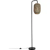 QAZQA Oosterse vloerlamp bamboe met zwart - Yvonne