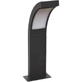 LUCANDE Sokkellamp buiten Juvia, zwart, Aluminium, Modern, LED buitenlamp
