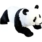 Ginza.se grote knuffel panda liggend - zwart/wit - 76 cm - Dieren knuffels