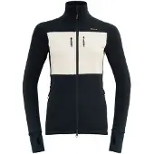 Devold Dames Egga Grid Merino Jas Blauw Wit || Maat: L