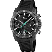 Lotus Chronograaf Quartzhorloge, horloge, herrenuur, rubberen band, dag, stopwatchfunctie