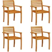 vidaXL Tuinstoelen 4 st 59x55x85 cm massief acaciahout
