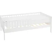 ML-Design Kinderbed 80x160 cm met matras, lattenbodem en veiligheidskanten in wit