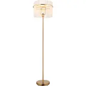 Globo Lighting Gouden vloerlamp Gorley met glas Ø 38cm