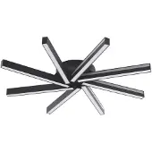 LUCANDE Plafondlamp , Tjado, dimbare, Zwart, Woonkamer, Metaal, Modern