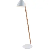 LINDBY Vloerlamp Tetja, hout licht, Woon-/ Eetkamer, metaal, Scandinavisch, vloerlamp