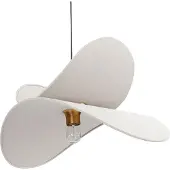 Beliani MASCOTA - Hanglamp - Lichtgrijs - Linnen