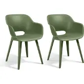Keter Akola Tuinstoelen - 2 stuks -56,5x55x80cm - Olijf Groen