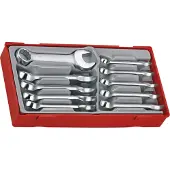 Teng Tools TT6010M 10-delige Ring-/steeksleutelset - Stubby - 10-19mm