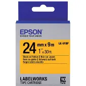 Epson LK-6YBP tape zwart op pastel geel 24mm (origineel)