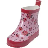 Playshoes Regenlaarzen rosa / lichtrood / zwart