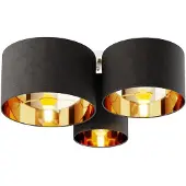 LINDBY Plafondlamp , Laurenz, dimbare, Grijs, Woonkamer, Stof, Modern