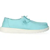 HeyDude Wendy Canvas 100% Katoenen Turquoise Instappers Voor Dames