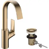 Hansgrohe Vivenis ééngreeps wastafelmengkraan 210 met draaibare uitloop en trekwaste Brushed Bronze
