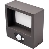 LUCANDE LED wandlamp op zonne-energie Mahra, antraciet, metaal, sensor Mahra, alu / grijs / zink, Aluminium, Modern, solar buitenlamp