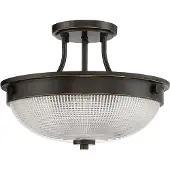 QUOIZEL LED Plafondlamp Mantle | 2X E27 Max 60W | Dimbaar | Palladian Bronze