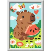 Ravensburger CreArt Cute Capibara - Schilderen op Nummer - Kids - Vanaf 7 Jaar