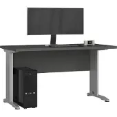 Akord Bureau BM-135 / Computerbureau / Computer Tafel / Vrijstaand Bureautafel met Metalen Poten / Grafietgrijs / 135 x 76 x 60 cm