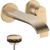Hansgrohe VIVENIS Wastafelmengkraan - inbouw - voorsprong 19.2cm - brons 75050140