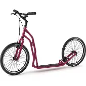 Yedoo S2020 rolscooter - geschikt voor volwassenen en tieners, tot 150 kg, met luchtbanden 20/20 en verstelbaar stuur. Kleur: bordeauxrood