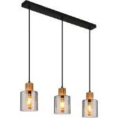 Globo Design hanglamp Aleidis 3-lichts recht zwart