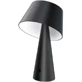 LINDBY LED-tafellamp op zonne-energie Lirinor zwart kunststof 13 cm , dimbaar, zwart, Kunststof, Modern, Solar buitenverlichting