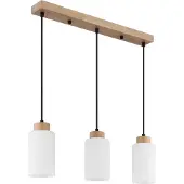 Globo Hanglamp Rowena 3 Lichts Hout