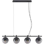 LUCANDE Hanglampe , Dustian, dimbare, Zwart, Keuken, Glas, Designer