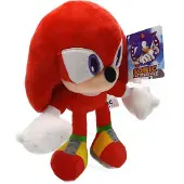 Play Knuckles pluche knuffel, 30 cm, rood, uit de serie Sonic The Hedgehog