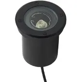 LINDBY grondspot inbouwlamp Cliff, Ø 13 cm, rond, zwart