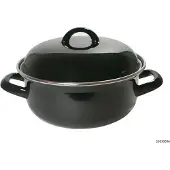 Kitchen Tools Braadpan emaille zwart 28cm 6,5 L zwart Emaille Pan