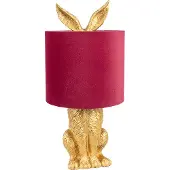 Clayre & Eef Tafel lamp, konijn, diameter 20x43 cm, goudkleurig, rood, polyresine