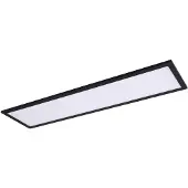 LINDBY LED-paneel Enhife, zwart, Werkkamer / Kantoor, Modern, LED plafondlamp