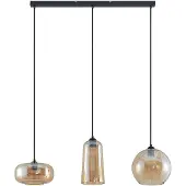 LUCANDE Hanglampe , Wilja, dimbare, Oranje, Woonkamer, Glas, Vintage / Retro