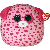 TY Peluche Squish A Boos Medium Tickle Le Chien Rose