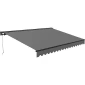 Oviala - Half-integrale zonnescherm 3x2,50m in grijze aluminium - Paimpol