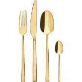 Sambonet Rock bestekset, roestvrij staal/PVD goud, 24-delig. Artikelnummer: S0183-S00017-S0037, modelnummer: 52762G81