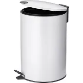 kela Prullenbak Mats met Pedaal Wit 12 liter