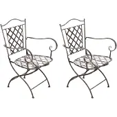 CLP Adara Set van 2 tuinstoelen - Metaal - bronzen