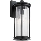 Elstead Lighting LED Wand Buitenlamp Barras | 1X E27 Max 40W | IP44 | Dimbaar | Black